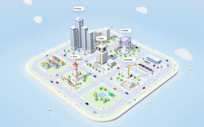 A cidade do Atlas de dia: cada bairro é um app da equipe