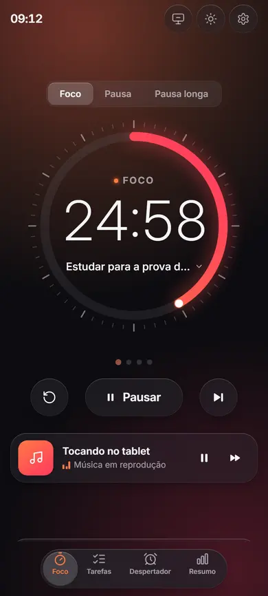 O Foco no celular com o tempo correndo